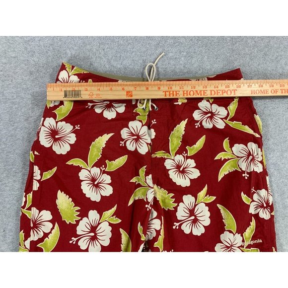 Patagonia Wavefarer Floral Swim Surf Board Shorts‎ (Men's 34) Red - Picture 6 of 12